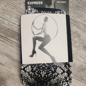 Express Black Lace Tights